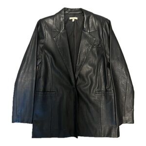 m.n.i. los angeles Black Vegan Leather Blazer